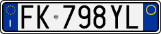 License plate of Italy, Cars (1994 year series)