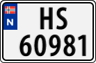 License plate of Norway, Cars