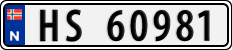 License plate of Norway, Cars