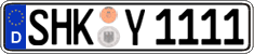 German license plate, Regular plates