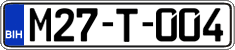 License plate of Bosnia and Herzegovina, Regular plates