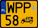 License plates of Poland, Oldtimers