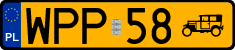 License plates of Poland, Oldtimers