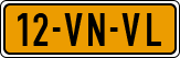 License plate of the Netherlands, Light Commercial Vehicles (1994 system)
