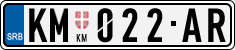 License plate of Serbia, Cars