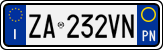 License plate of Italy, Cars (1994 year series)