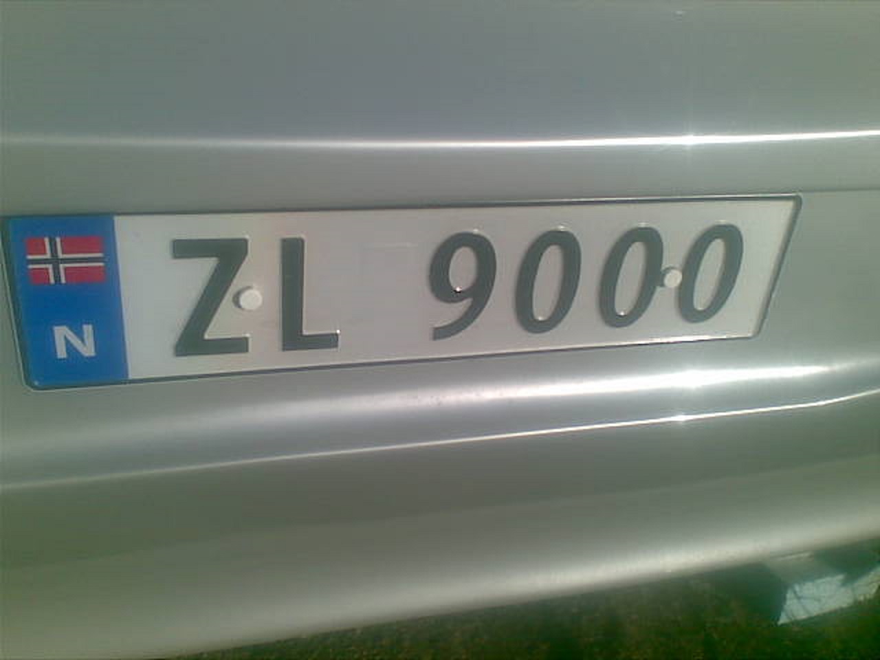 ZL 9000, License plate without vehicle 