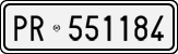 License plate of Italy, Cars (1927 year series)