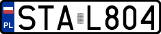 License plates of Poland, Regular car plates