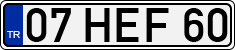 License plate of Turkey, Regular plates