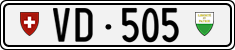 License plate of Switzerland, Cars