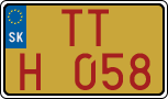 License plate of Slovakia, Oldtimers
