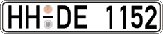 German license plate, Regular plates