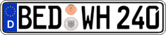 German license plate, Regular plates