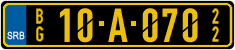 License plate of Serbia, Diplomatic