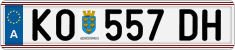 License plate of Austria, Regular plates