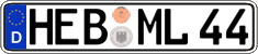 German license plate, Regular plates