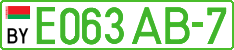License plate Belarus, Electric vehicles (cars)
