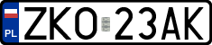 License plates of Poland, Regular car plates