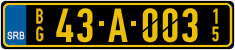 License plate of Serbia, Diplomatic