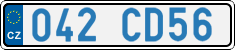 License plate of the Czech Republic, Diplomatic