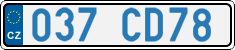 License plate of the Czech Republic, Diplomatic