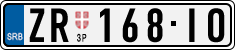 License plate of Serbia, Cars