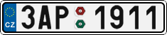 License plate of the Czech Republic, Cars (2001)