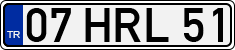 License plate of Turkey, Regular plates