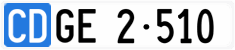 License plate of Switzerland, Diplomatic