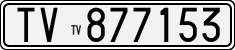 License plate of Italy, Cars (1927 year series)