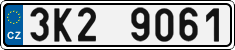 License plate of the Czech Republic, Cars (2001)