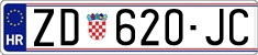 License plate of Croatia, Regular plates
