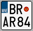 License plate of Montenegro, Motorcycles