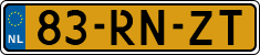License plate of the Netherlands, Cars