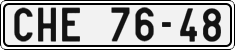 License plate of the Czech Republic, Cars (1960)