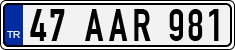 License plate of Turkey, Regular plates