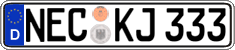 German license plate, Regular plates