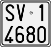License plate of Italy, Motorcycles (1927 year series)