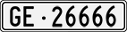 License plate of Switzerland, Cars