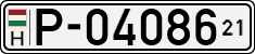 license plates of Hungary, Temporary (1990)