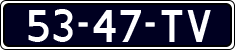 License plate of the Netherlands, Cars