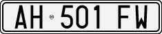 License plate of Italy, Cars (1994 year series)