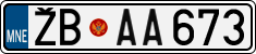 License plate of Montenegro, Cars