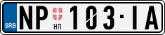 License plate of Serbia, Cars
