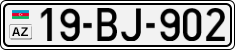 License plate of Azerbaijan, Cars