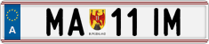 License plate of Austria, Regular plates