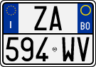 License plate of Italy, Cars (1994 year series)