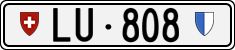 License plate of Switzerland, Cars