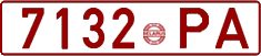 License plate Belarus, Cars (1992)